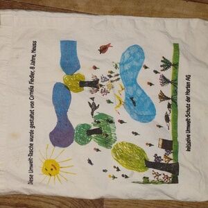 🇩🇪 REDUCE ♻️ REUSE ♻️ RECYCLE Cotton Canvas Bag Tote RARE